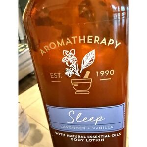 Bath Body Works Aromatherapy Sleep Lavender Vanilla Body Lotion 65 OZ 3/4 full